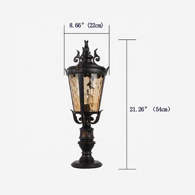 Casa Marseille American European style Outdoor Decorative Lighting  Solar Lights for Outside Landscape Fence Post