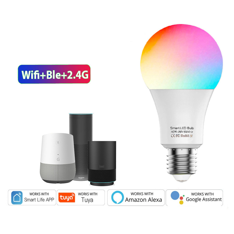 Hot Sale Smart Home Lights Acrylic E27 Bulb Mini Touch Screen Smart Light Control Switch Remote RGB Color Smart LED Bulbs