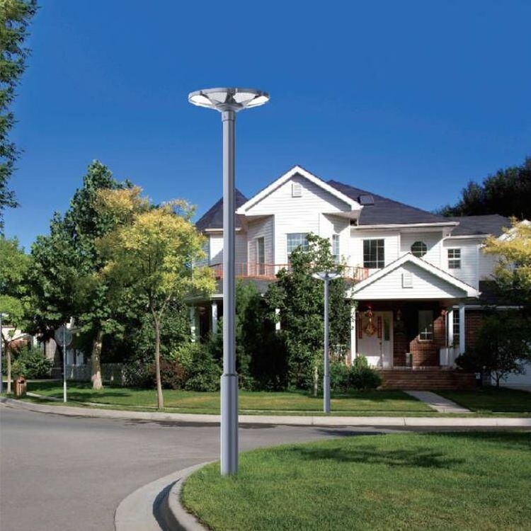 High Quality Galvanized Steel Pole Solar Lamp Post Light Tall Decorative Outdoor Solar Garden Lamp  ELD Lights