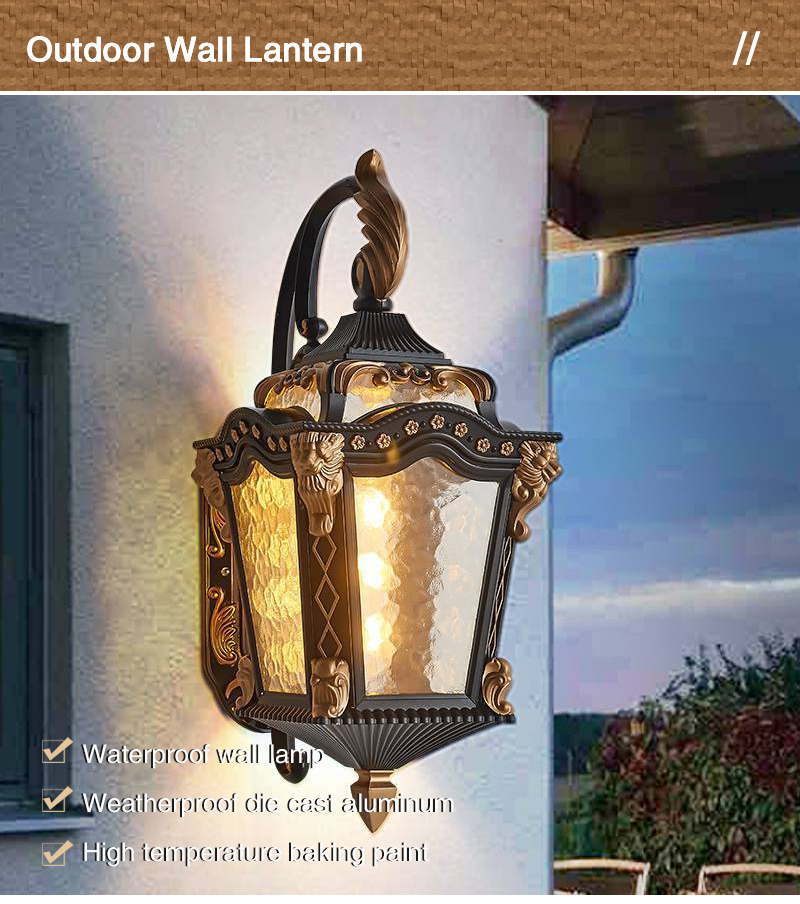 Outdoor Light Fixture E27 Wall Lantern Waterproof Exterior Wall Sconce Wall  Lamp Home Garden Outdoor lights