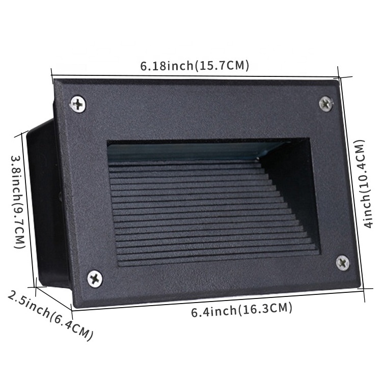 High quality die-cast aluminum IP65 waterproof outdoor step light step wall light for corner step lighting