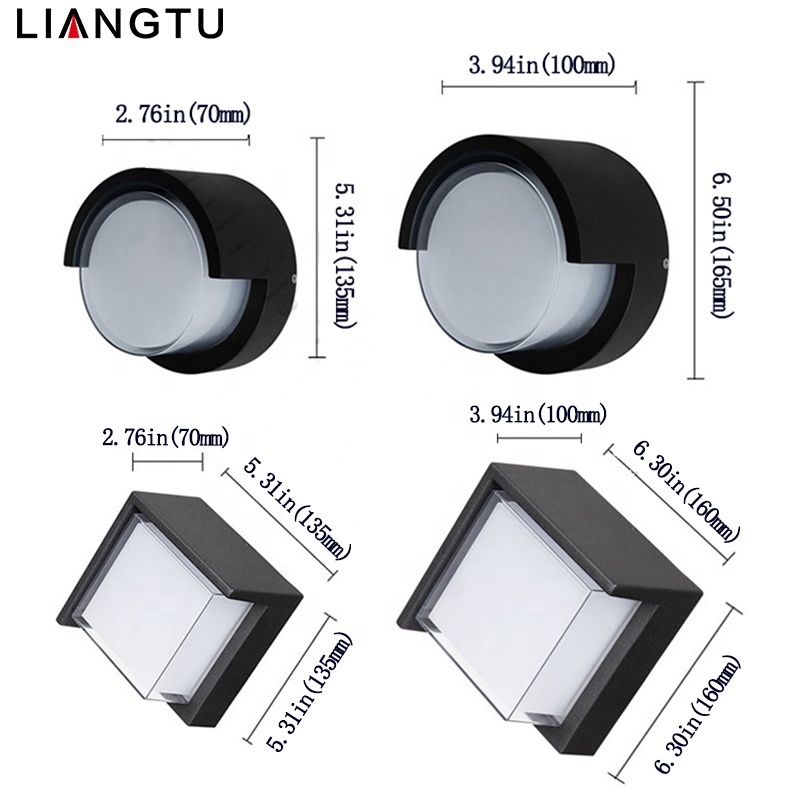 Modern Style Outdoor Wall Lamp Lighting Fixtures Theme Lighting Led Matte Black Walkway Garden Porch Wall Lights