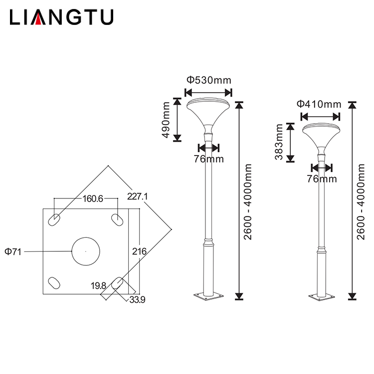 Customized modern minimalist style IP65 waterproof high quality led bulb outdoor lighting garden patio bollard light LED light