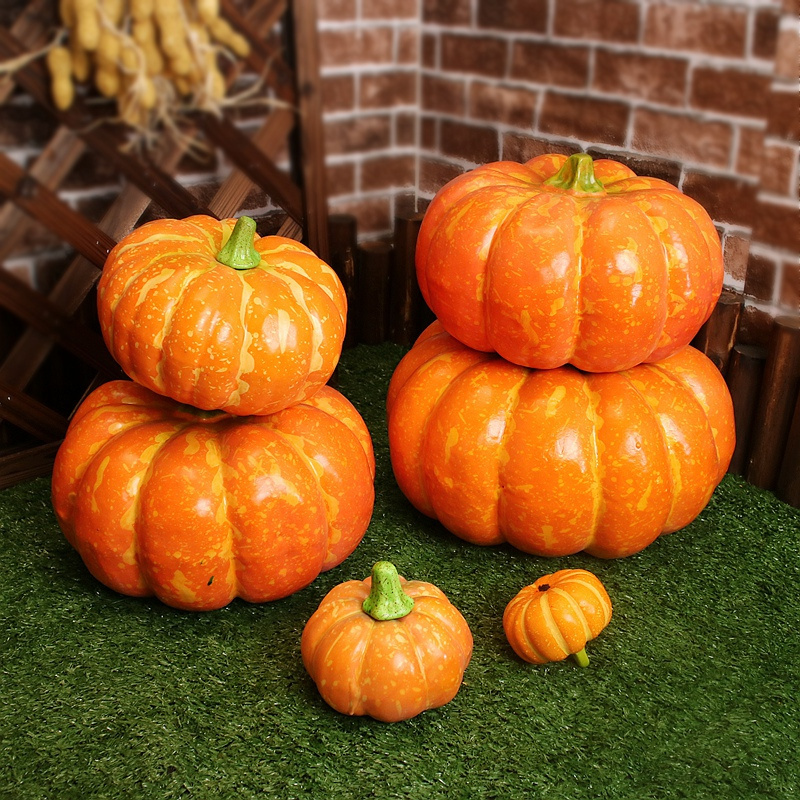 Artificial Foam Pumpkins  Halloween  Thanksgiving Day Decoration Food Vegetables Simulation Pumpkin