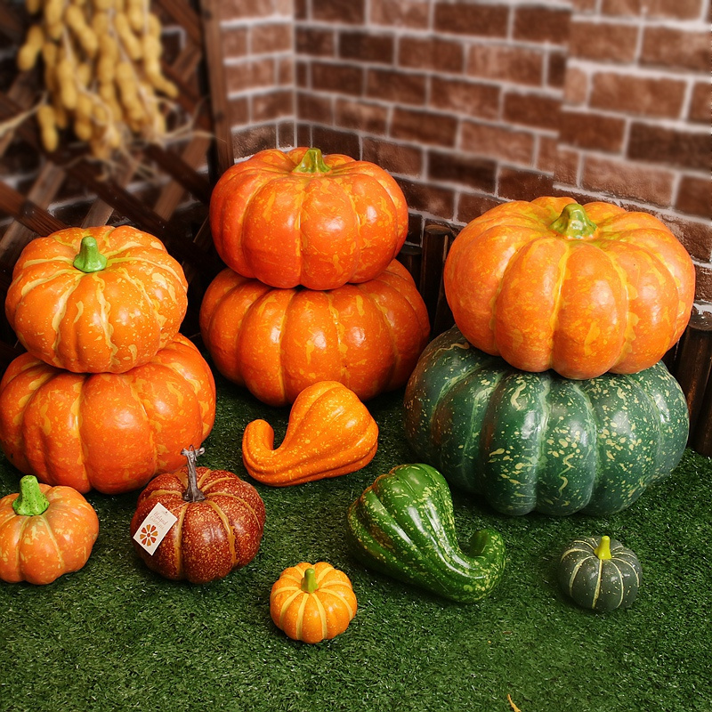 Artificial Foam Pumpkins  Halloween  Thanksgiving Day Decoration Food Vegetables Simulation Pumpkin