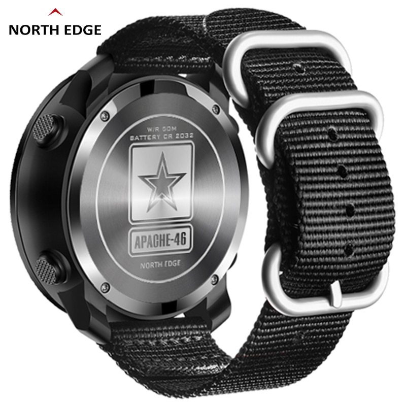 North Edge 2024 Apache46 smart watch Men sport smartwatch for Climbing Swimming Compass Altimeter Apache 46 smart watches