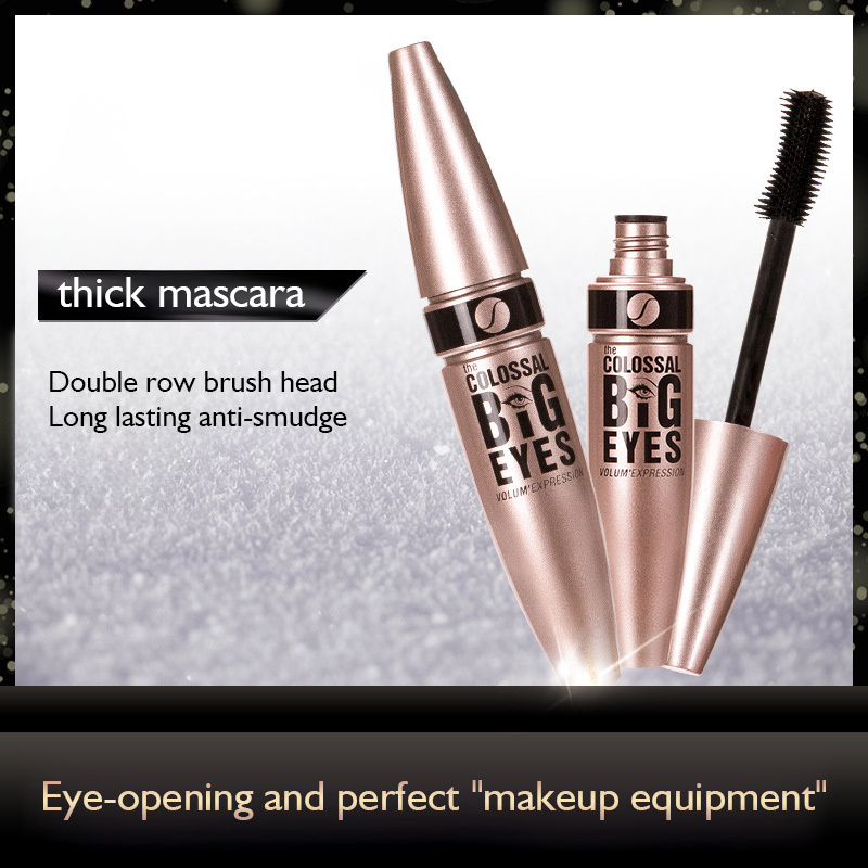 Lengthening Rose Gold Tube 24 Pieces Per Box Black Mascara Long-lasting Smudge-free Waterproof Mascara For Beauty