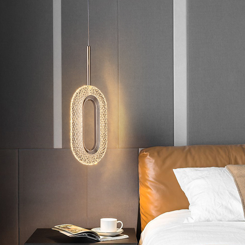 Bedroom Bedside Small Chandelier 2022 New Nordic Pendant Light Luxury  Bar  Single Head Gold Minimal Hanging Lamp