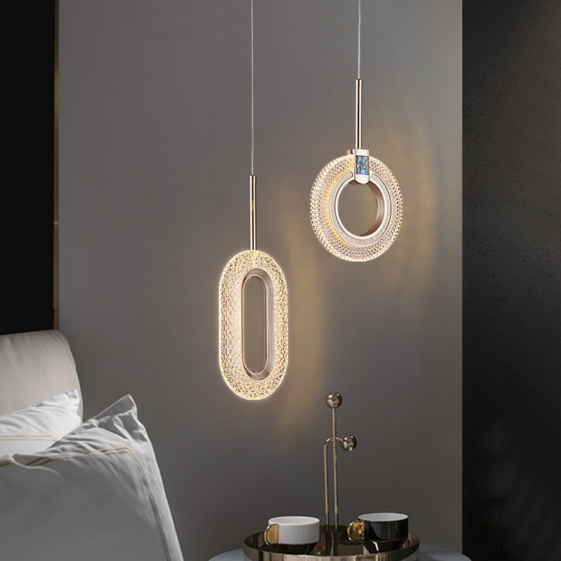 Bedroom Bedside Small Chandelier 2022 New Nordic Pendant Light Luxury  Bar  Single Head Gold Minimal Hanging Lamp