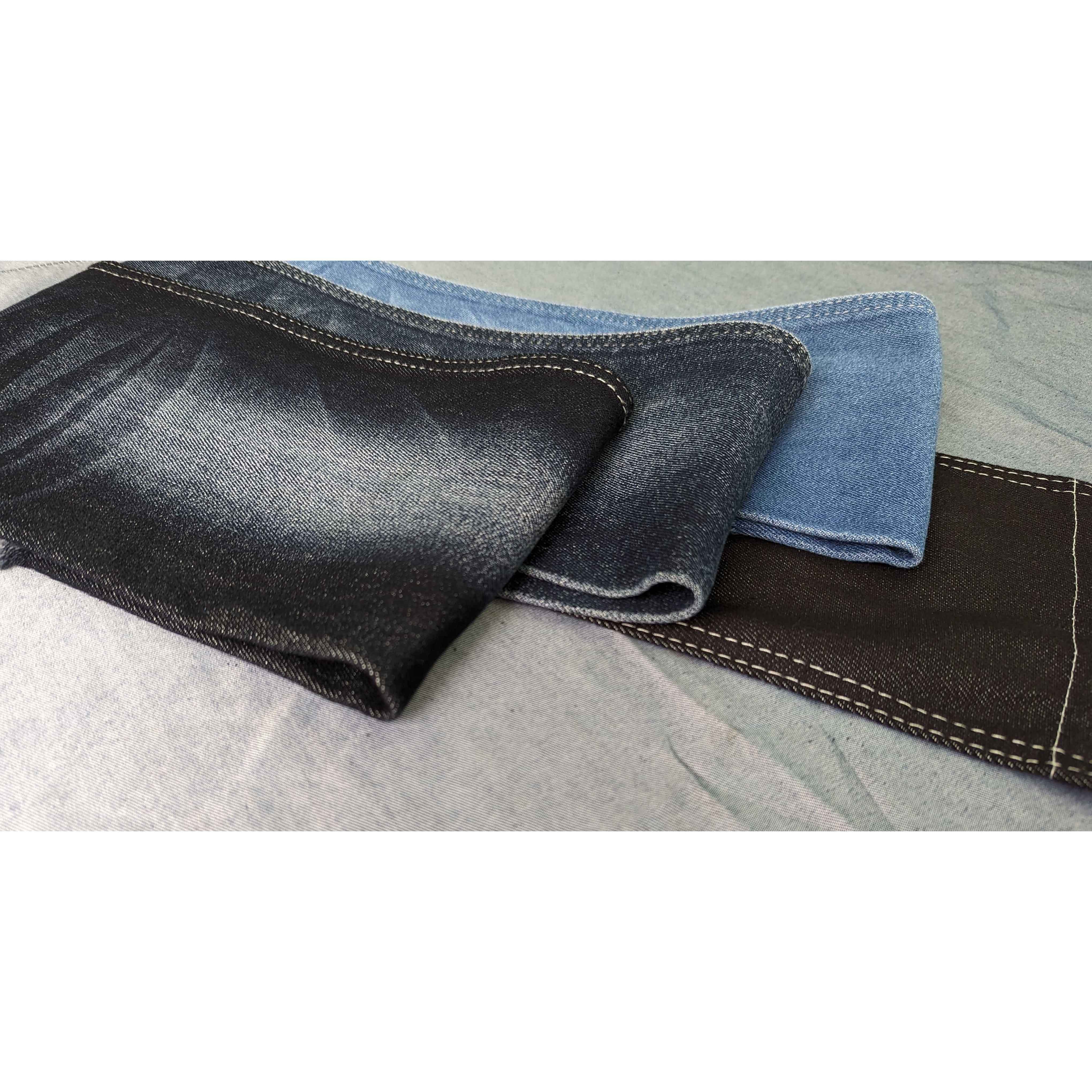 wholesale factory supply 10.6oz Heavyweight  cotton polyester slub blue gray denim fabric for appeal