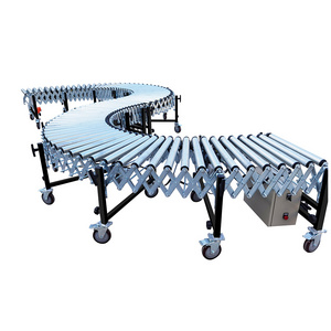 LIANGZO Automatic Expandable Powered Telescopic Flexible Roller Conveyor