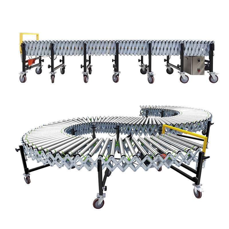 Industry Motorized Free Rotating Roller Conveyor with Packing Machine