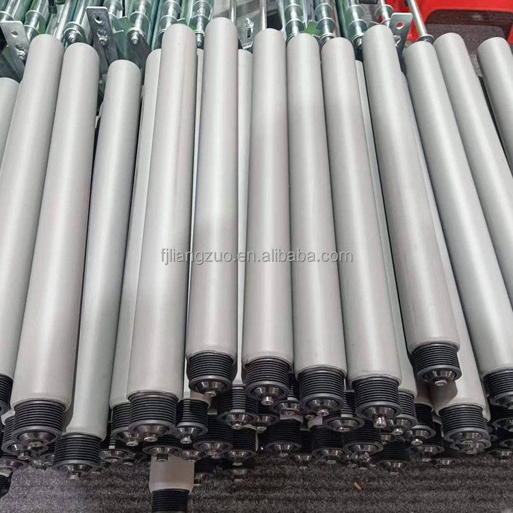 LIANGZO PVC Coated Poly-V  Roller Conveyor Anti-Slip for Bags Ramped Loading