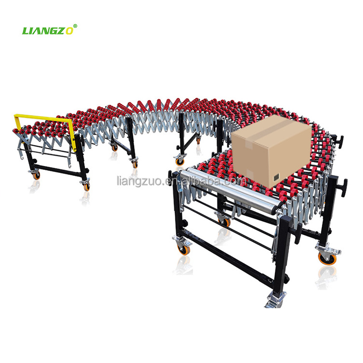 Gravity Flexible Expandable Manual Plastic Skate Wheel Roller Conveyor