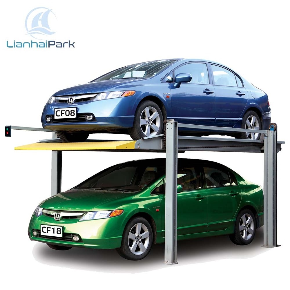 Hot sale double level four post car parking machine