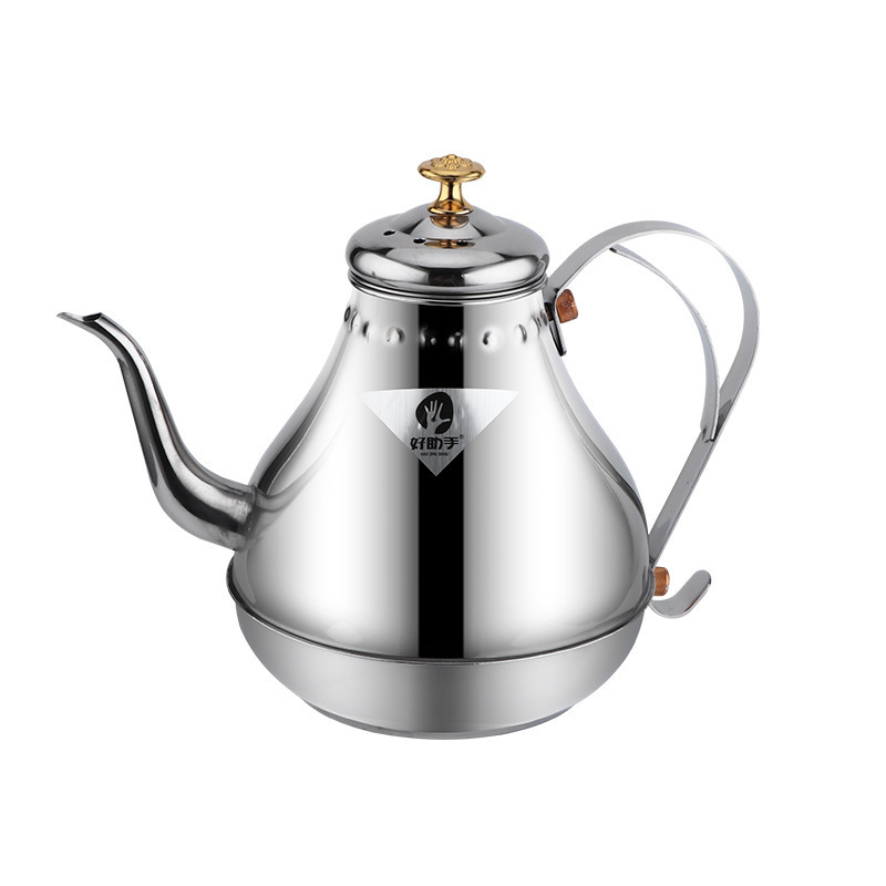 Palace teapot 201 stainless steel Circular boiling kettle tea pot 1.2L/1.8L High quality flat bottom Water Kettle coffee pot