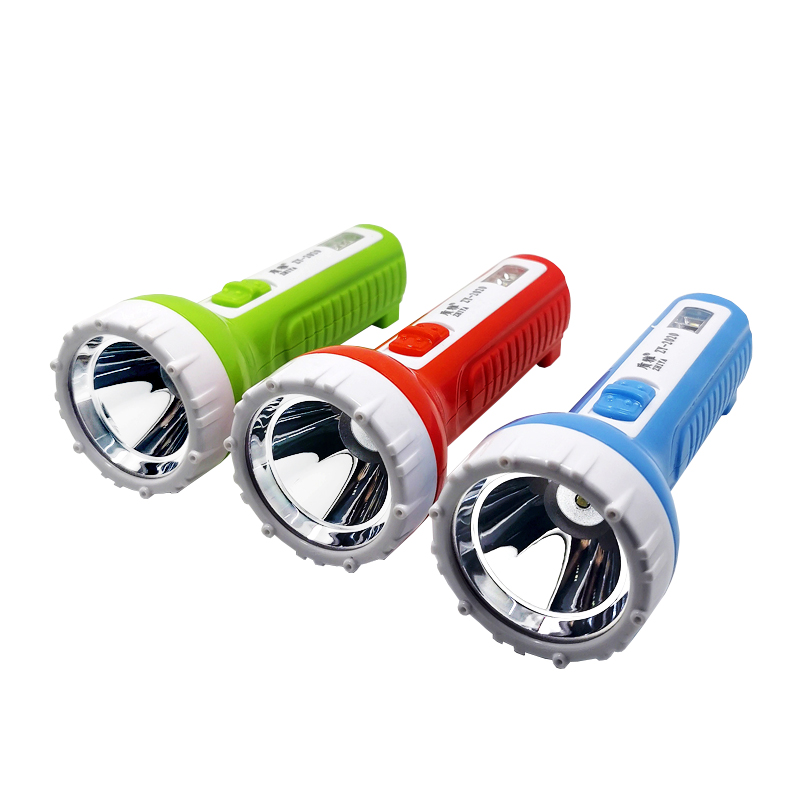 LED flashlight household hotel fire outdoor portable light with lateral lamp rechargeable flashlight