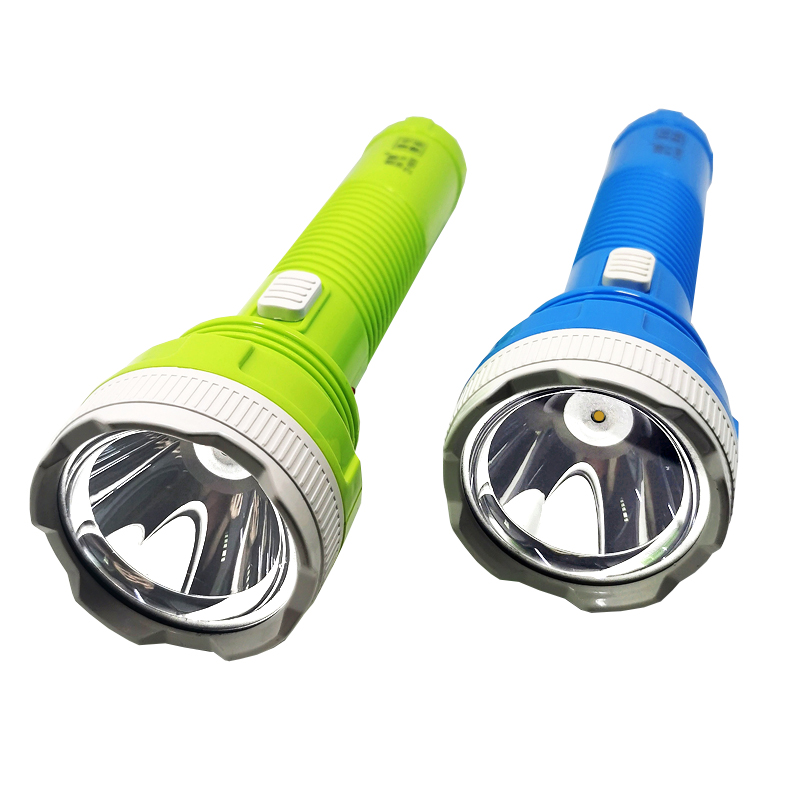 Manufacturers selling LED flashlight with lateral light household plug-in large plastic type flashlight in hand