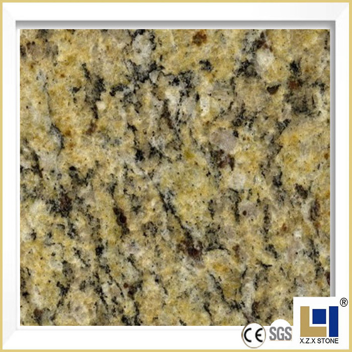 Santa Cecilia Yellow Granite Polished Tile Big Slab Countertop Price