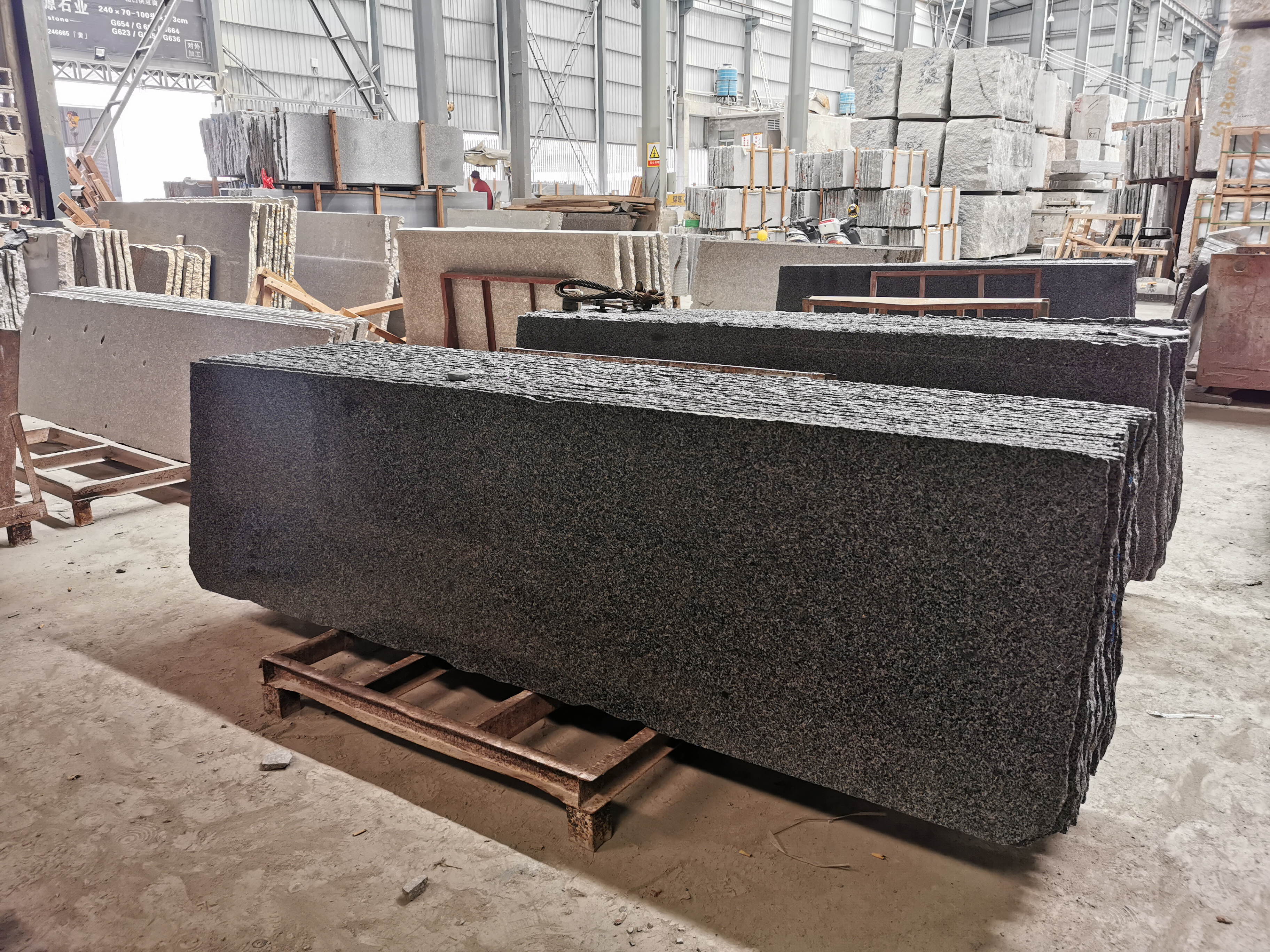 polished flamed grey granite G654  granite tiles 80x80 for israel market