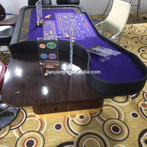 High class casino roulette poker table with cup holder