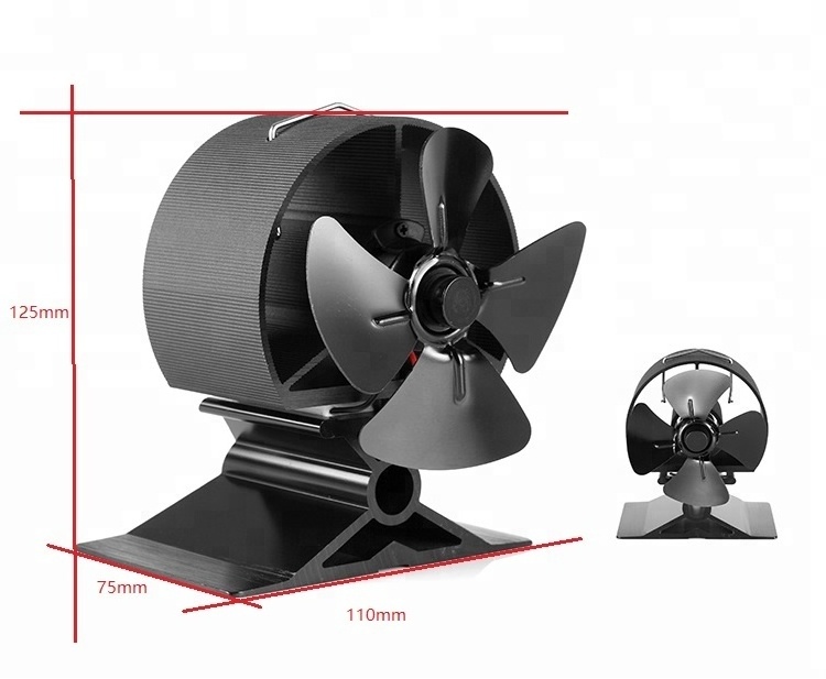 Indoor Other Home Heater Pellet Stove 4 Blades Mini Ecofan Pellet Heat Powered Stove Top Fan Fireplaces Sets Accessories