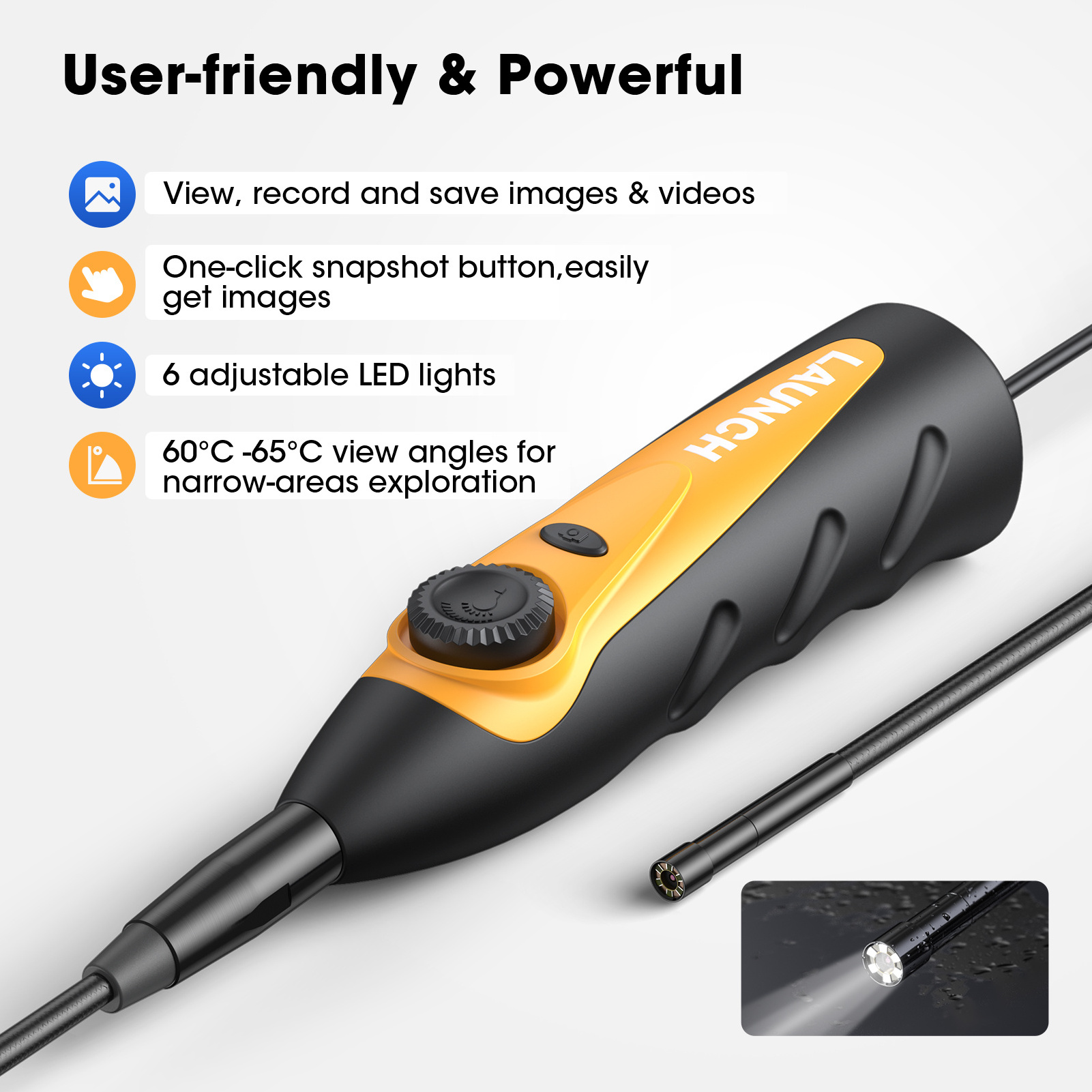 Launch VSP-600 vsp600 VSP-100 Video Scope HD Inspection Camera Videoscope Borescope Endoscope Android& IOS