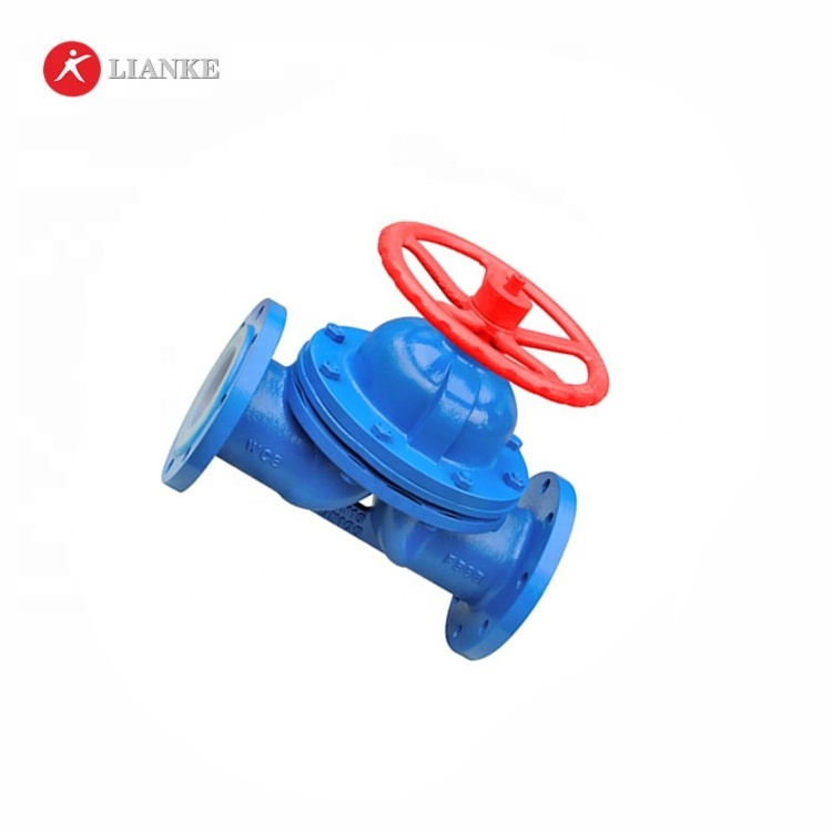 PTFE lined cast steel saunders diaphragm valve