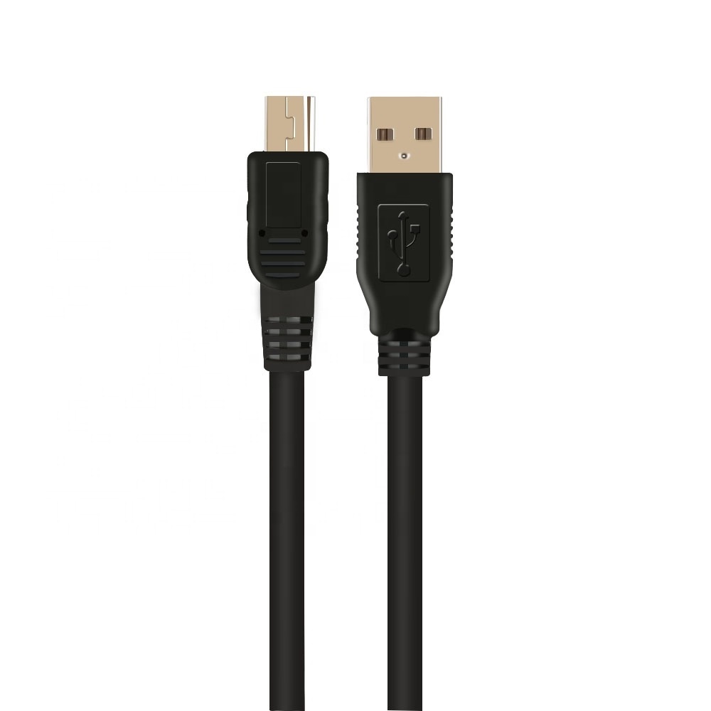 Custom Mini USB 5P male pair 2.0 cable for mini USB charging data transmission