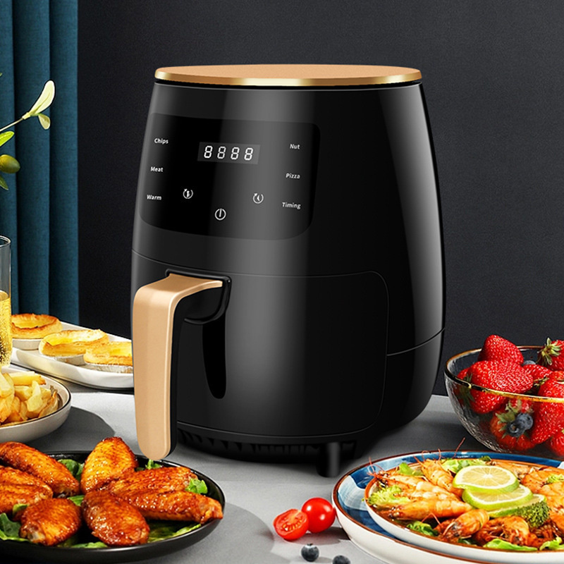 Household air fryer Touch screen 3L 4L 5L 6L Pizza oven Electric fryer oven Intelligent heating element