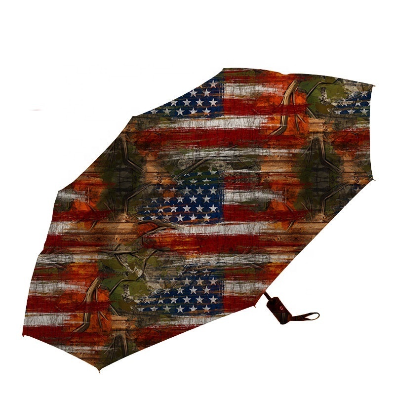 Independence Day Design American Flag Print Folding Umbrella