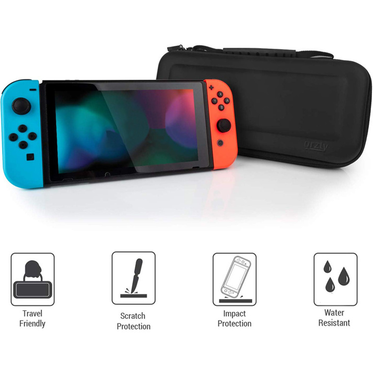 Custom Black Protective Hard Portable Travel Carry EVA Hard Shell Carry Case for Nintendo Switch