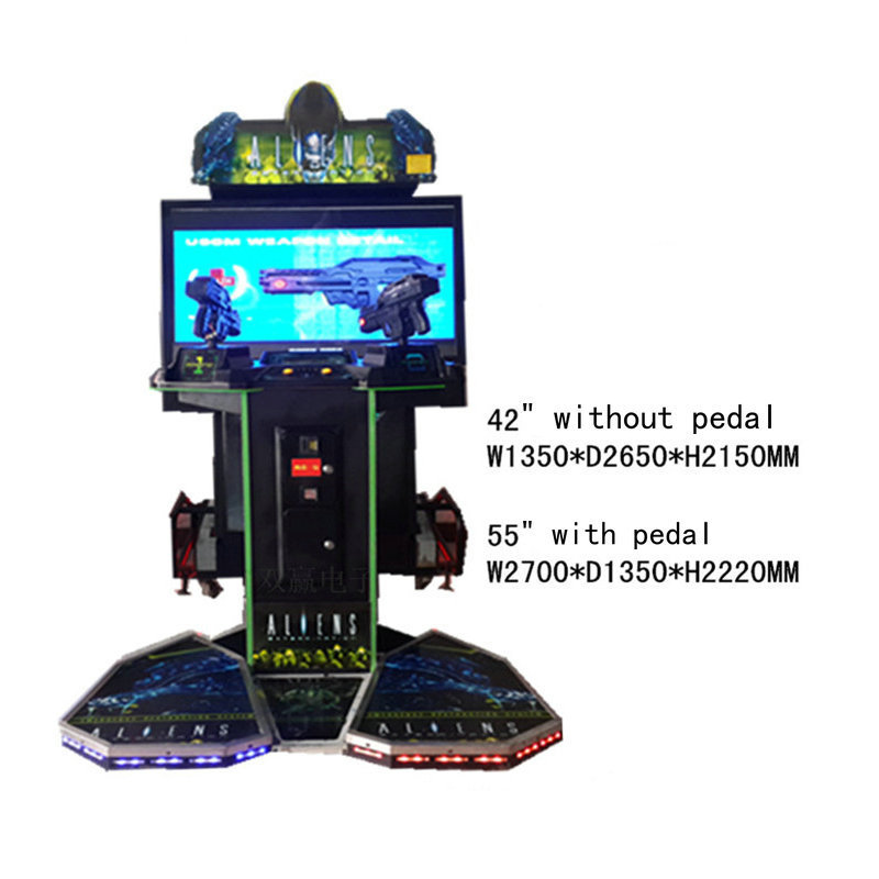 Exciting Electronic Simulator  Game Kids Ejection Gun Aliens Coin Operated Shooting Amusement Arcade Machine