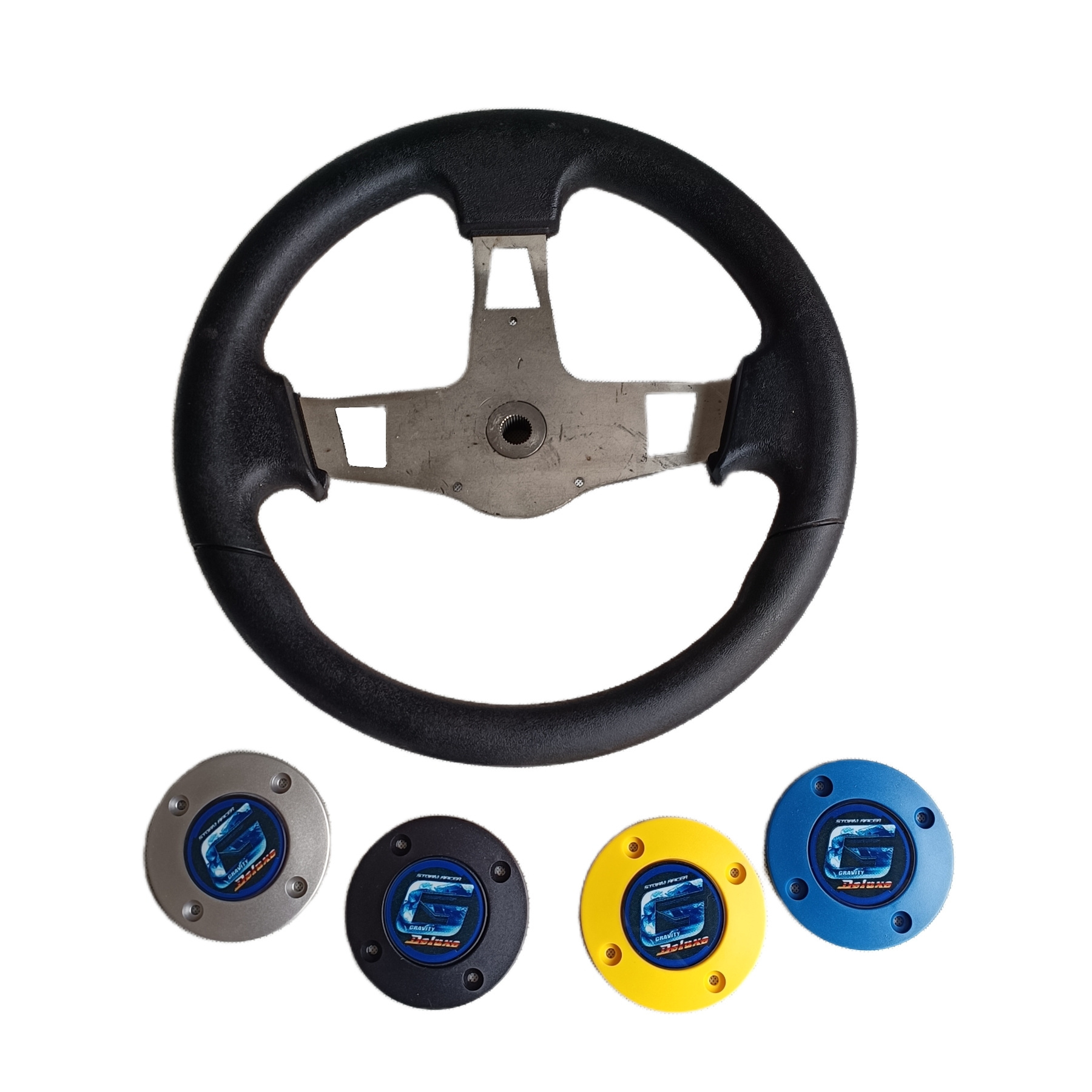 racing simulator arcade game machine Storm Racer machine accessories steering wheel black