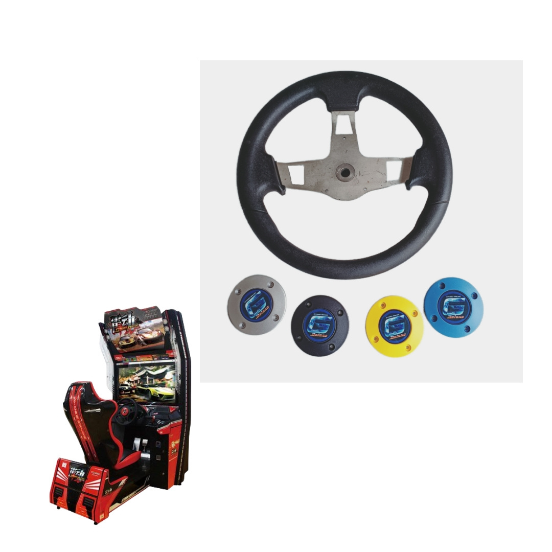 racing simulator arcade game machine Storm Racer machine accessories steering wheel black