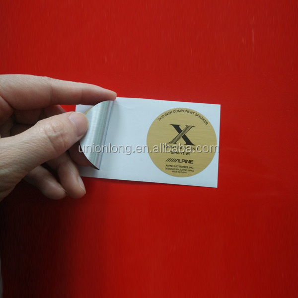 Custom Self Adhesive logo printing round gold foil label sticker for CD