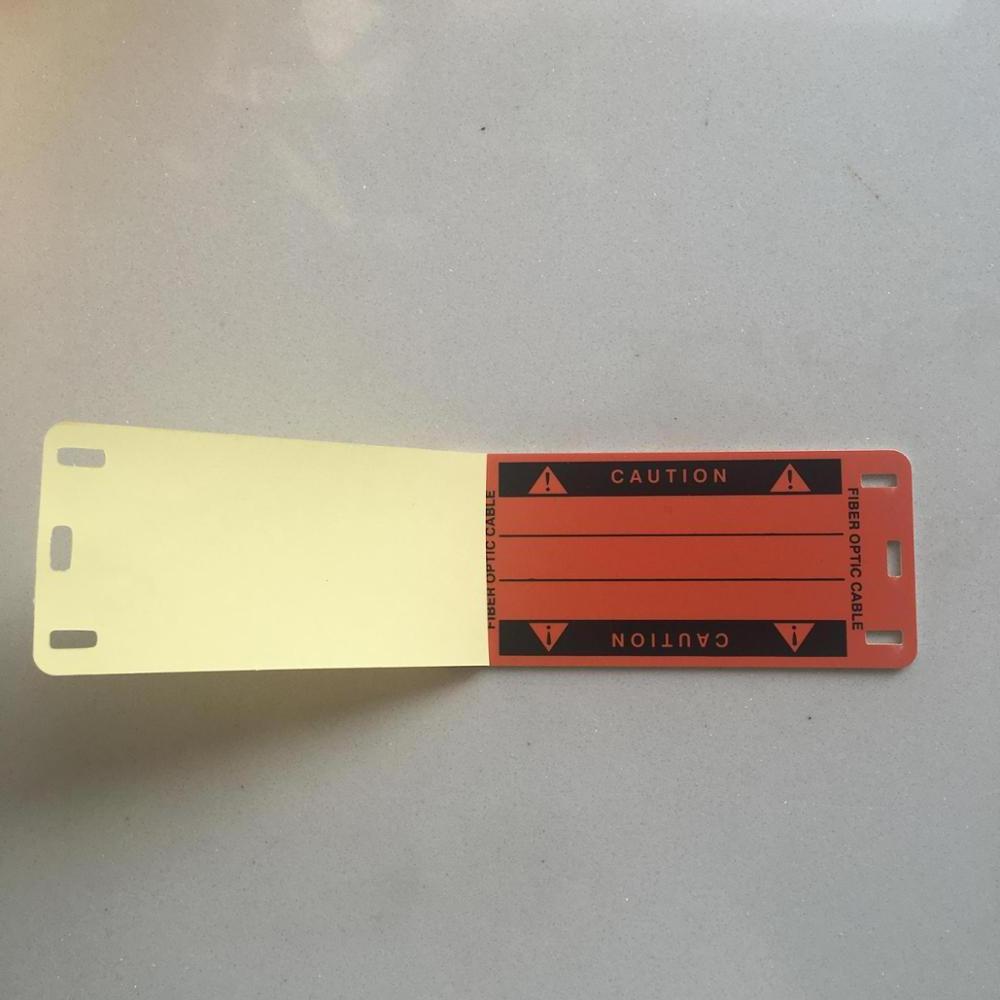 Self Laminating Fiber Optic Plastic ABS PVC Cable Tie Tag label