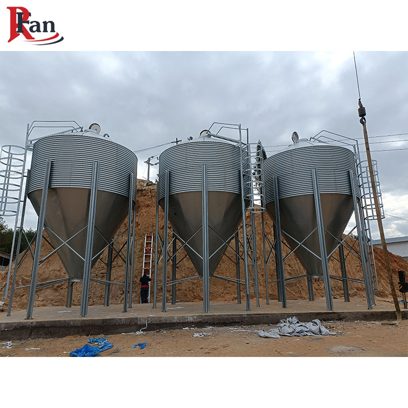 Storage Grain Galvanize Corn Seed Feed Grain Silos Bins for Rice Mill