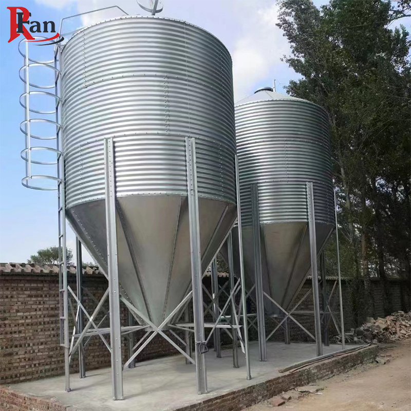 Poultry Farm Use Automatic Chicken Feed Pellet Silo Steel Hopper Silo for Sale