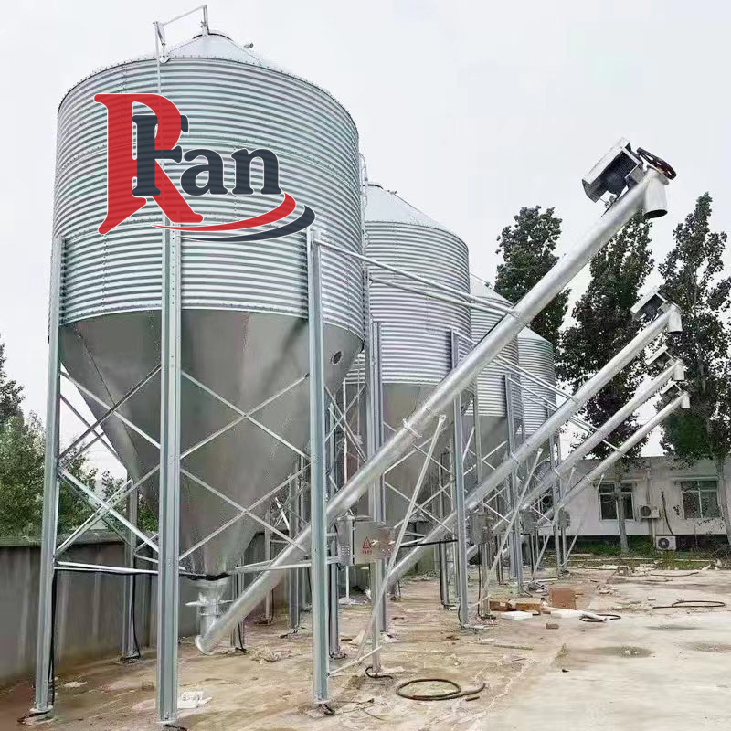 Galvanized Sunflower Seeds Storage Silo Chicken Feed bins for Sale