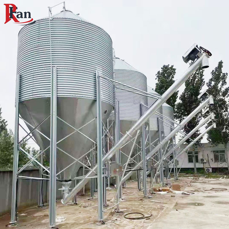 Galvanized Sunflower Seeds Storage Silo Chicken Feed bins for Sale