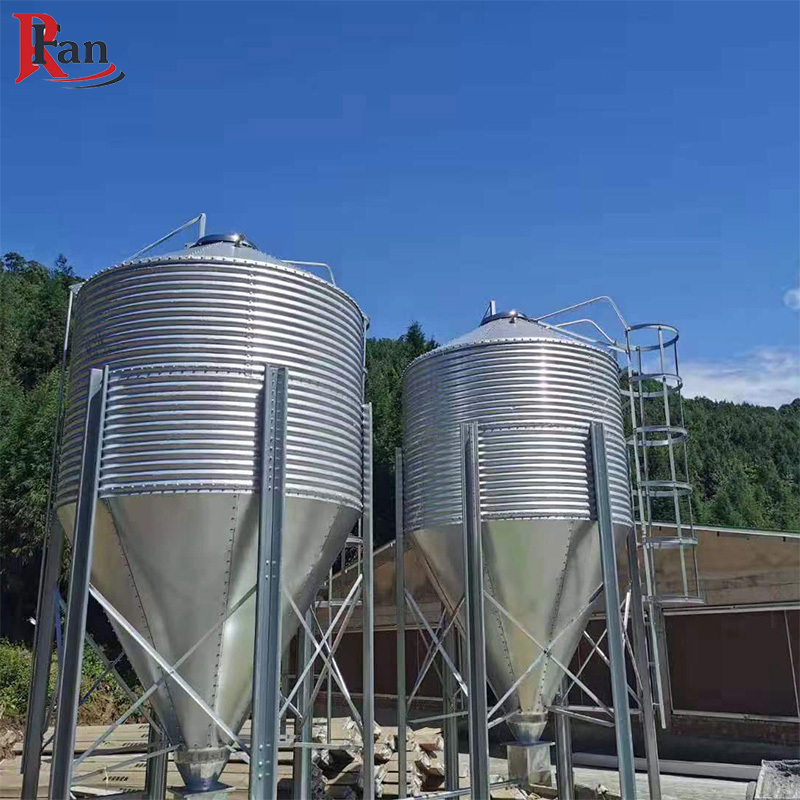 Poultry Farm Use Automatic Chicken Feed Pellet Silo Steel Hopper Silo for Sale