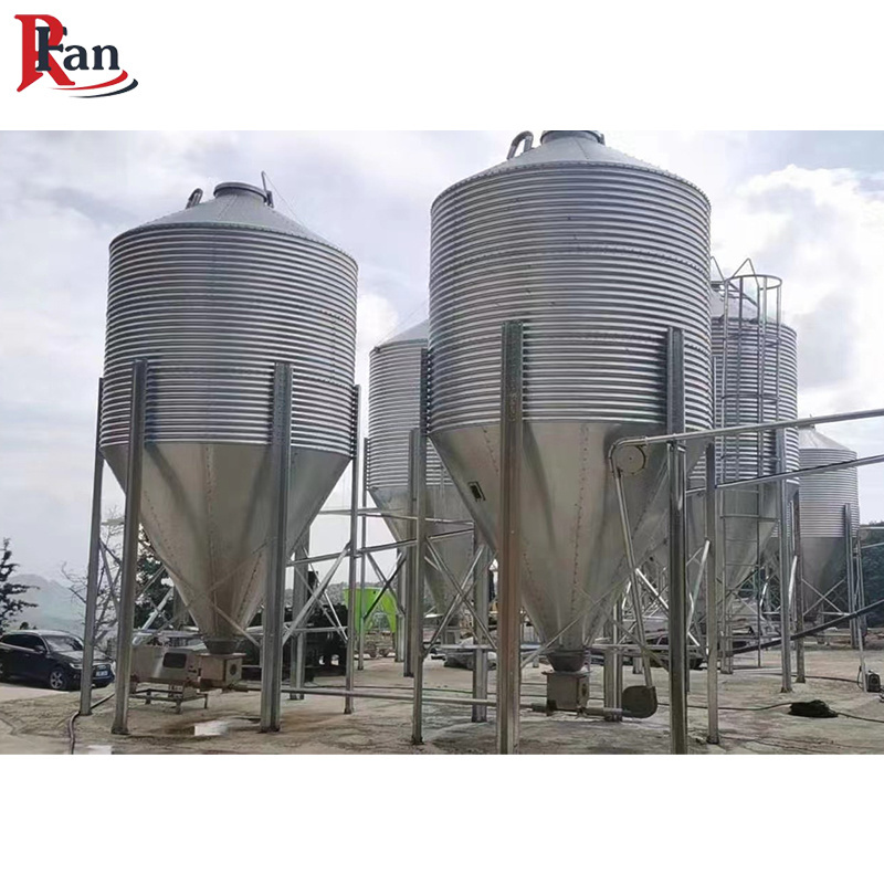 Poultry Farm Use Automatic Chicken Feed Pellet Silo Steel Hopper Silo for Sale