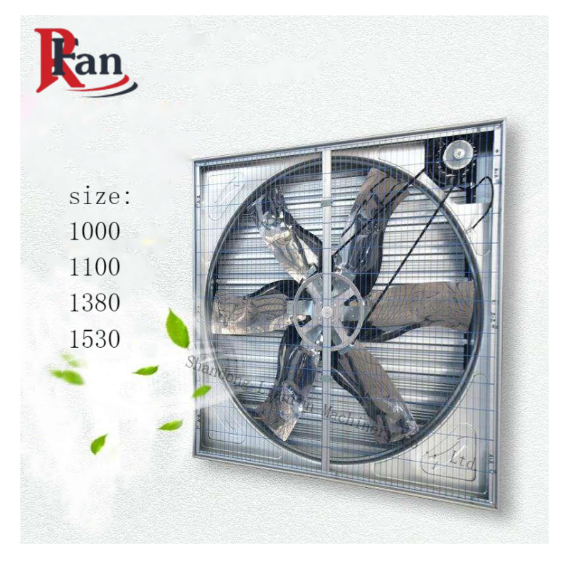 large wind 3 phase metal propeller industrial ventilation push pull type negative ac axial square box exhaust fan with louver