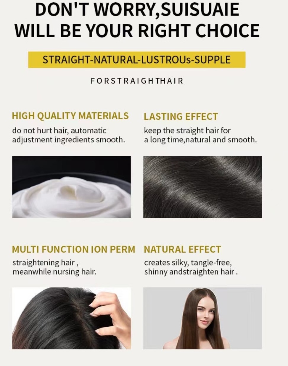 Professional Hair Salon Best Quality Smooth Glossy Crystal Straight N1 + H2 Straightening Hair Cream