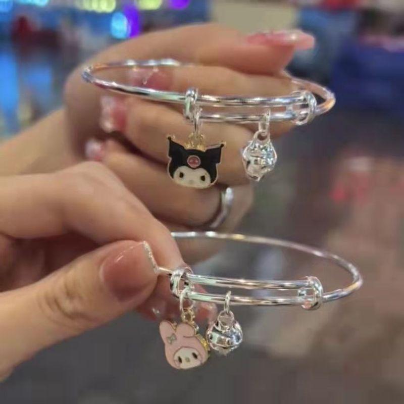 Sanrio bell bracelet cute Cartoon Yugui dog Melody Bracelet sweet Kulomi Hello Kitty jewelry