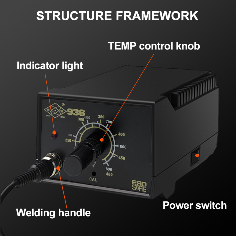 Multifunctional 60W knob control temperature adjustable desoldering station heat up quick digital soldering irons stations