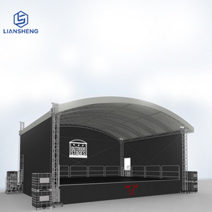 Adjustable Black Aluminum Catwalk Stage Platform with Curve Shape for Concert Events and Trade Show Tents