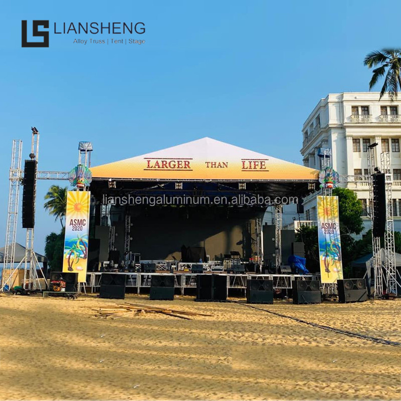 Hot Sale Outdoor Concert Stage Podium Display aluminum dj Truss Lifting System Display Truss