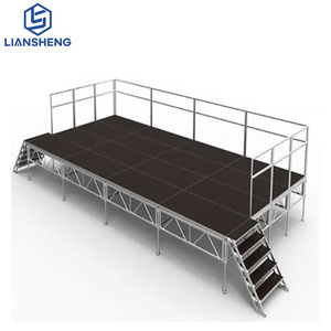 Concerts Floor Wooden Blocks Dj Choral Risers Retractable Aluminium Deck Podium Portable Stage Covers For Sale